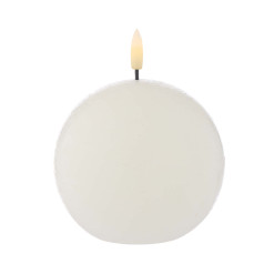 Amalfi Hughe LED Flickering Spherical Candle Rustic White